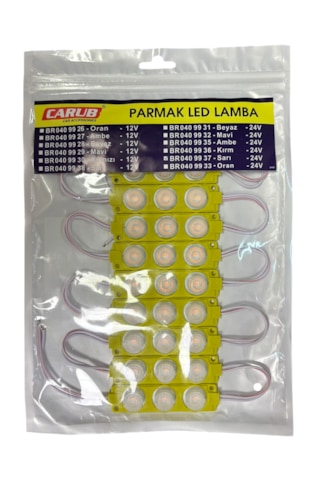 Parmak Lamba Camlı Sarı Gün Işığı 24v 10'lu Br 040 99 37