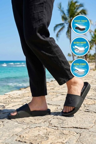 Walkway 8000-02 G Siyah Unisex Terlik