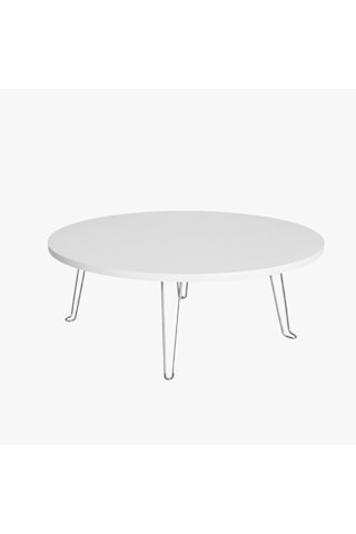 Ratemo Parlak Beyaz Katlanır Yer Sofrası 22 Cm Yükseklik 80 Cm Genişlik Beyaz