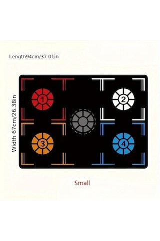 Elmpaly Küçük Boyutlu 1 Adet Basketbol Ayak Hareketleri Antrenman Matı, Ses Azaltıcı Ve Kaymaz, İç Mekan Top Sürme Alıştırmaları İçin