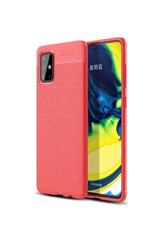 Samsung Galaxy Uyumlu A71 Kılıf Auto Focus Kapak - Kırmızı Çok Renkli