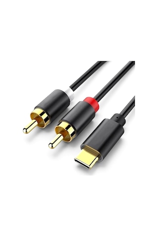 Powermaster Pm-29963 Type-c To 2xrca 2 Metre Ses Aktarım Kablosu