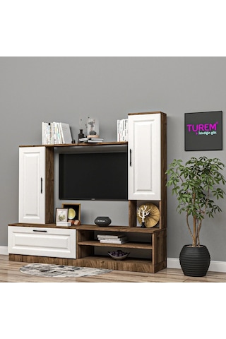 Stand Membran Tv Ünitesi Mdf Siyah