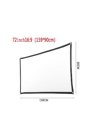 Novahub 72 İnç Taşınabilir Hd Projeksiyon Perdesi - 16:9 Sinema Kalitesi, Ev & Dış Mekan İçin