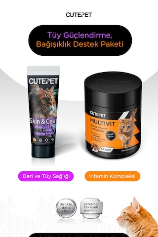 Kedi Bağışıklık & Tüy Güçlendirme Destek Paketi