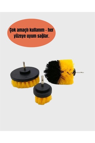 Mey İthalat Matkap Uyumlu Temizlik Fırçası - Kablolu Ve Akülü Matkaplarla Kullanılabilir