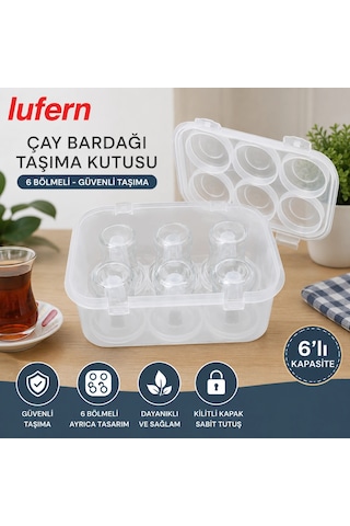 Dayanıklı Çay Bardağı Taşıma Ve Saklama Kutusu Kamp Piknik Açık Hava Seyahat Organizer Düzenleyici Beyaz