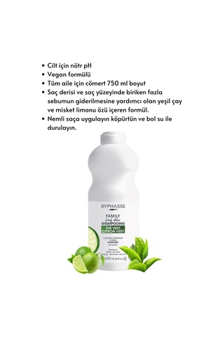 Family Fresh Normal Ve Yağlı Saçlara Özel Yesil Çay Ve Misket Limonlu Şampuan 750ml
