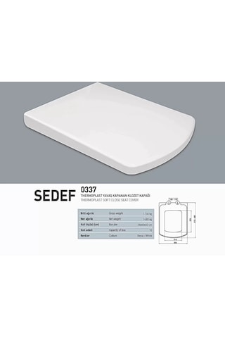 Nkp Sedef Thermoplast Yavaş Kapanan Klozet Kapağı - Nkp0337