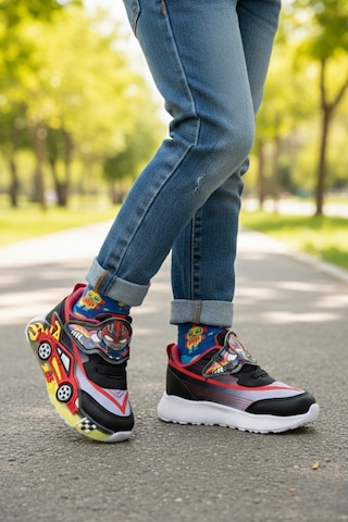 Muggo Car Cırtlı Arabalı Ve Işıklı Günlük Çocuk Sneaker Spor Ayakkabı Kırmızı