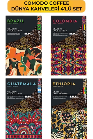 Comodo Coffee Dünya Kahveleri Çekirdek Kahve 4 x 250 G