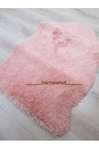 Beyaz Halı Tavşan Tüyü Pudra 70X100Cm Post Halı (461788212)