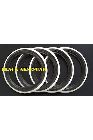 Atlas Oto Lastik Yanağı 13 Jant Siyah&Beyaz Renk 4 Adet Atlas Oto Lastik Yanağı 13 Jant Siyah&Beyaz Renk 4 Adet