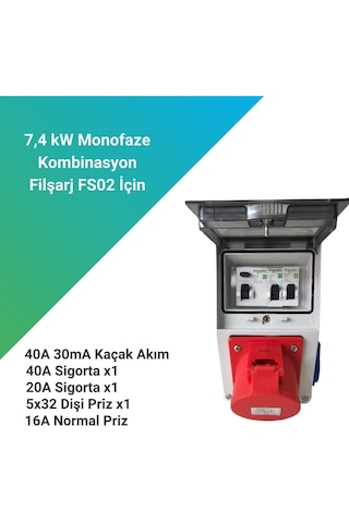 Filşarj 7.4 Kw Monofaze Kombinasyon Kutusu