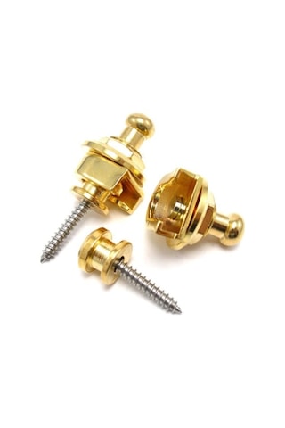 Raymond Joes Sb01Gd Gitar Askı Kilidi Straplock 1 Çift Sarı