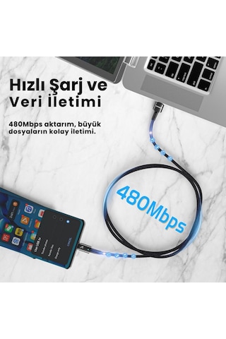 Essager 1 Metre 80w 7a Usb To Type-c Süper Hızlı Data Şarj Kablosu, Ultra Dayanıklı Şarj Ve Data Kablosu