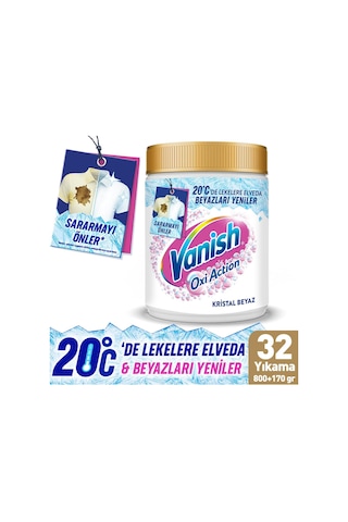 Vanish Oxi Action Beyazlar için Leke Çıkartıcı Deterjan Güçlendirici Toz 970 G