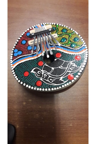 Hindistan Cevizinden El Yapımı Mini 7 Sesli Kalimba