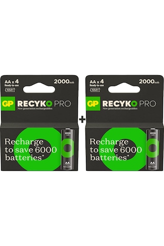 GP ReCyko Pro GP210AAHCBEM-2G 2000 mAh AA Ni-MH Şarj Edilebilir Kalem Pil 4 x 2'li