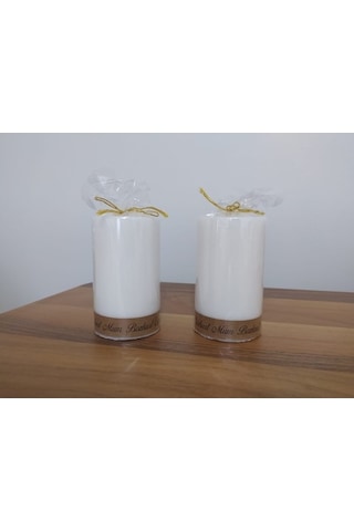 Bozkurt 7*12 Cm Silindir Mum 2' Li Beyaz Set (471576117)