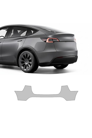 Tesla Model Y 2021 Juniper Arka Tampon, Hazır Kesim, 210 Mikron Ppf Tpu, Şeffaf Boya Koruma Filmi