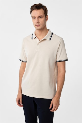 Süvari Bej Regular Armürlü Polo Yaka Tişört-37364 Bej