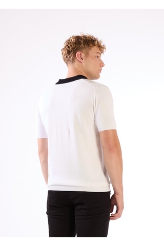 Dufy Siyah Blok Desen Erkek Triko - Slim Fit SIYAH