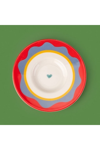 Evidea Kitchen Granny Çay Tabağı - Kırmızı / Yeşil - 13 Cm Kırmızı / Yeşil Kırmızı - Yeşil