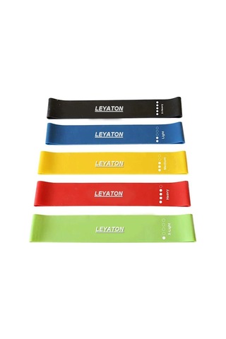5'li Aerobik Band Latex Aerobik Bandı Pilates Yoga Lastiği Set