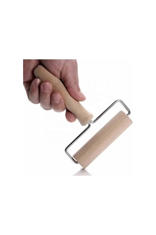Ahşap Saplı Rulo Merdane, Oklava, Ahşap Spatula, Pürüzsüz Oklava Pizza Börek Açma Ahşap