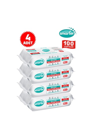 Smarter Beyaz Sabun Kokulu ve Karbonat Katkılı Yüzey Temizlik Havlusu 4 x 100'lü