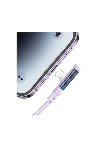 Ca-3414 Usb-a To Lightning 20w 3a L Tip Hızlı Şarj Kablosu 1.8m Mor