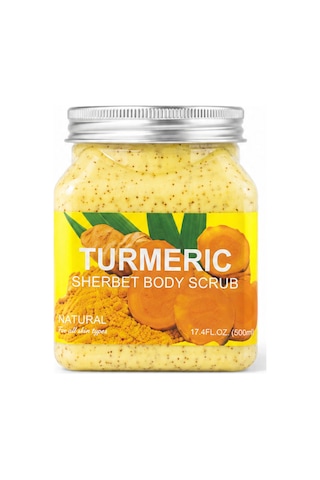 Purivo Turmeric Sherbet Body Scrub Zerdeçal Özlü Vücut Peelingi 500 Ml Arındırıcı Ve Yumuşatıcı Vücut Bakımı