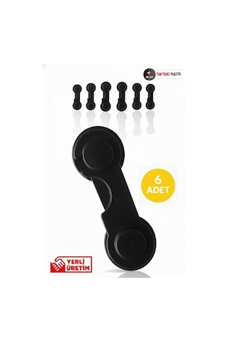 6 Adet Mandallı Dolap ve Çekmece Çok Amaçlı Çocuk Bebek Güvenlik Kilit Emniyet Siyah Siyah 6 Adet Mandallı Dolap ve Çekmece Çok Amaçlı Çocuk Bebek Güvenlik Kilit Emniyet Siyah Siyah