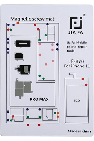 Jıafa Jf-870 iPhone Uyumlu 11 Pro Max Mıknatıslı Çalışma Hasırı Vida Gostergeli- 5775