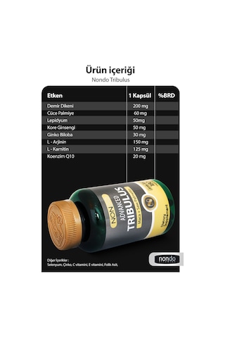 Nondo Trıbulus 180 Kapsül