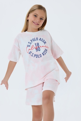 U.s. Polo Assn. Kız Çocuk Pembe Şort Takım Us2514-c-v2 Pembe