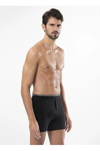 Türen 135 Likralı Düğmeli Boxer İkili Paket-sıyah Çok Renkli