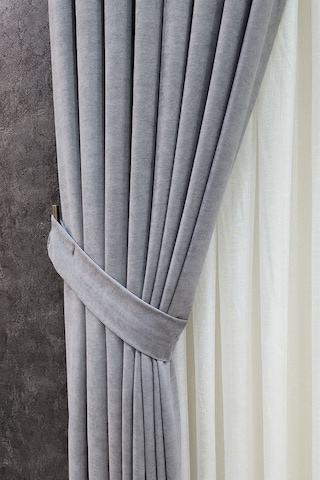 Mosso Fon Perde Düz Renk Açık Gri