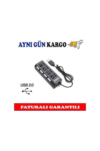4 Port Usb 2.0 Hub Çoklayıcı Çoğaltıcı Çoklama Switch Splitter (325502601)