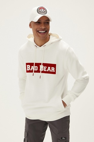 Bad Bear Badbear Erkek Flog Kapüşonlu Sweatshirt-beyaz 22.02.12.015 Beyaz