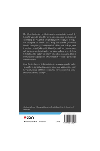 Son Şeyler Ülkesinde - Paul Auster - Can Yayınları