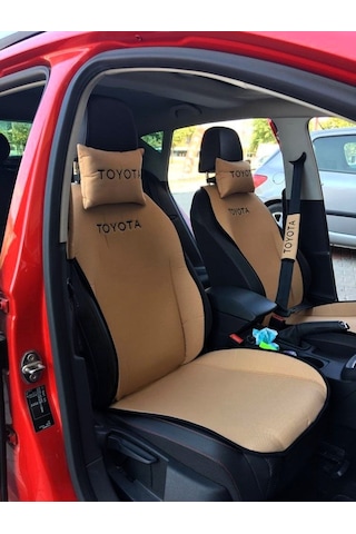 Toyota Nakışlı Ön İkili Oto Koltuk Minderi 2 Adet Boyun Yastığı 2 04841641