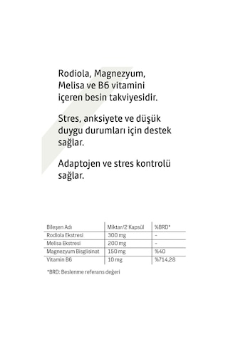 Live Yourself Rodiola Melisa 60 Kapsül