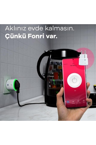 Fonri Nas-wr01w6 Akım Korumalı Wi-fi + Bluetooth Akıllı Priz 16a
