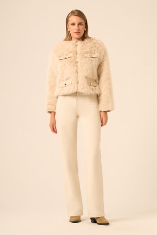 Ftz Women Kadın Peluş Mont Beige 31241 Beige