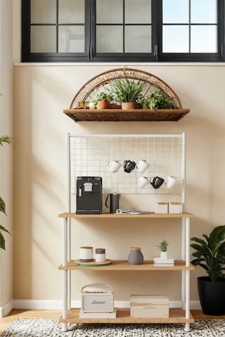 Çevir Kur Atlantik Çam Raflı Kahve Köşesi Dolabı Mutfak Düzenleyici, Stand, 71 134 35 Atlantik Çam