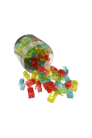 Taplin Tk-877c Ez Rj45 Cat6 8p-8c 4 Renkli Soket - 100adet