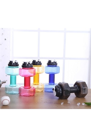 Novahub Yeni Yaratıcı Spor Şişesi Fitness Bardağı 2600ml Plastik Dambıl Bardak, Sarı 2200ml, Çok Renkli Çok Renkli