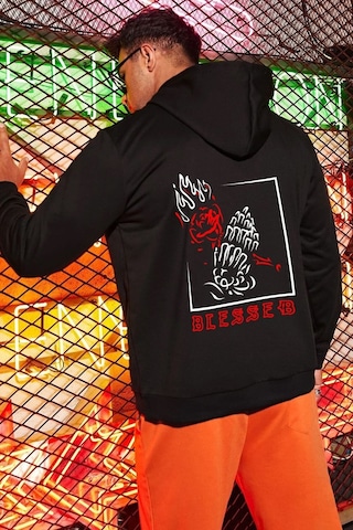Blesseb Baskılı Sweatshirt Siyah